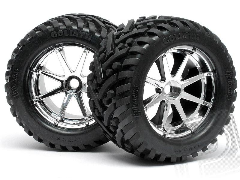 Nalepené GOLIATH gumy 178x97mm na BLAST chromových diskách