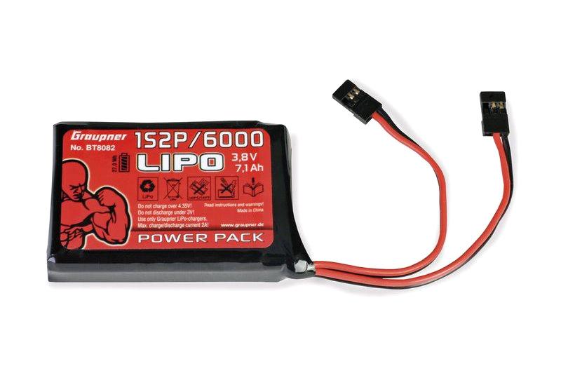 Vysílačový pack, LiPo 1S2P/6000 3,8V TX, 27Wh