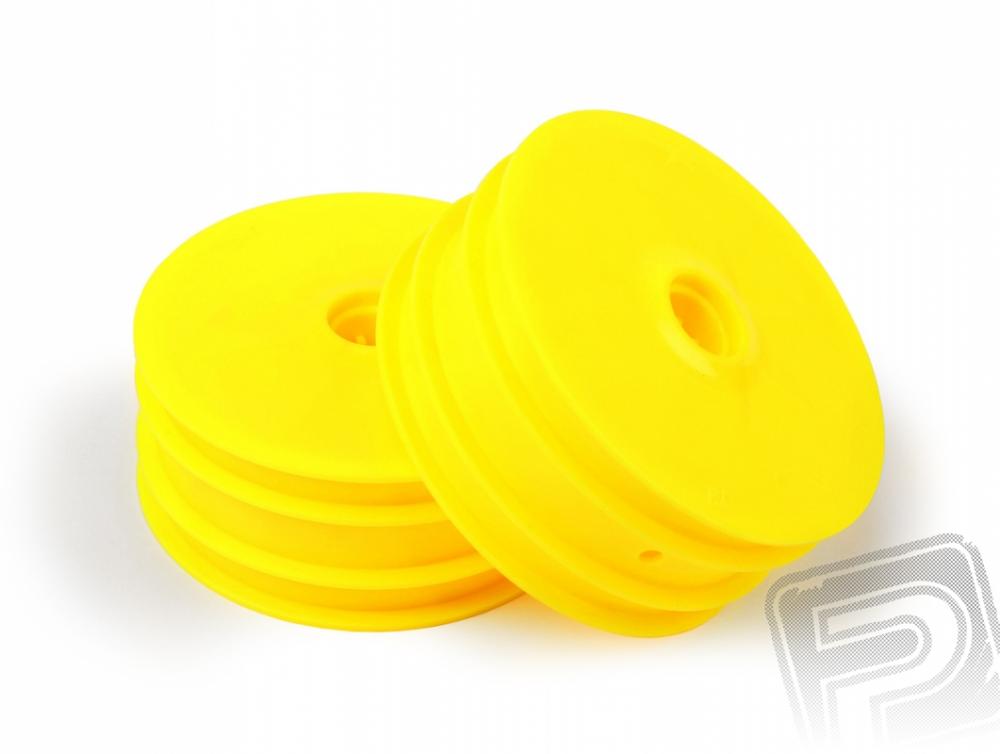 2WD WHEEL RIM FRONT: YELLOW (2pcs)