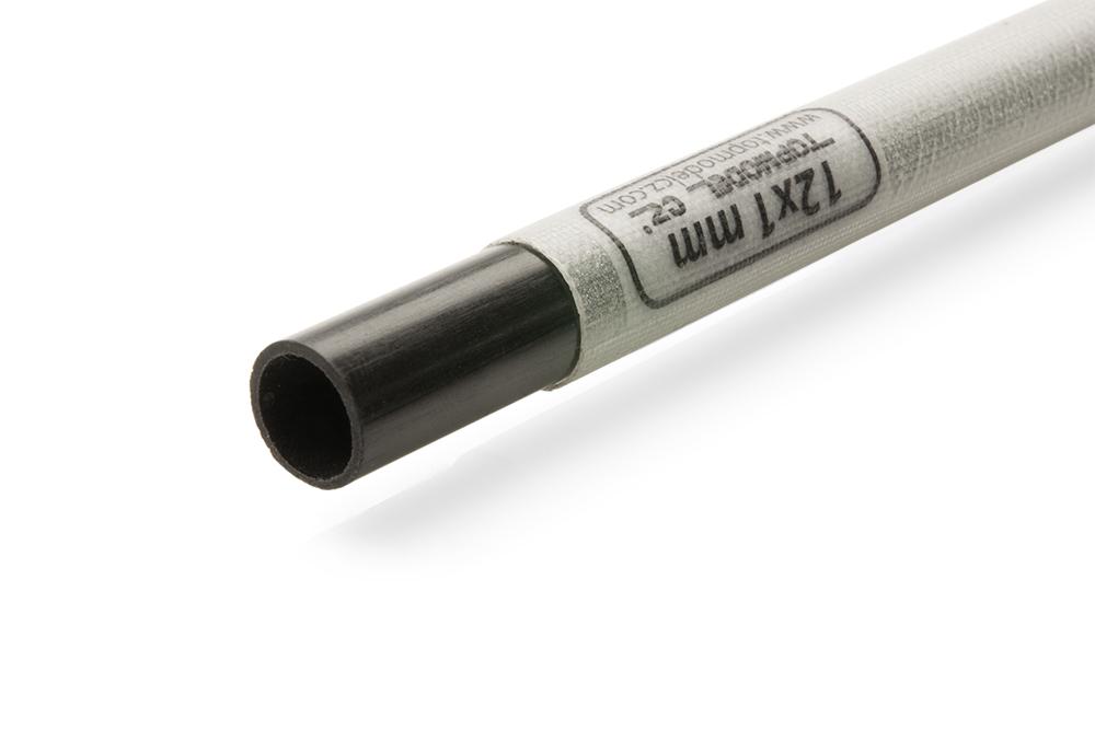 Uhlíková trubička 12/10mm 1m a laminátové pouzdro