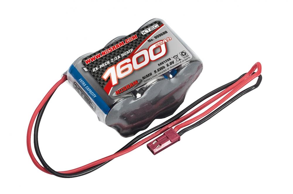 XTEC RX-pack Hump 2/3A NiMH - BEC - 6.0V - 1600mAh