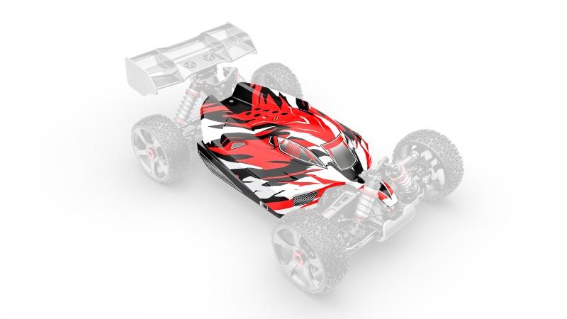 Lakovaná lexanová karoserie PYTHON 6S, vystřižená, 1 ks.