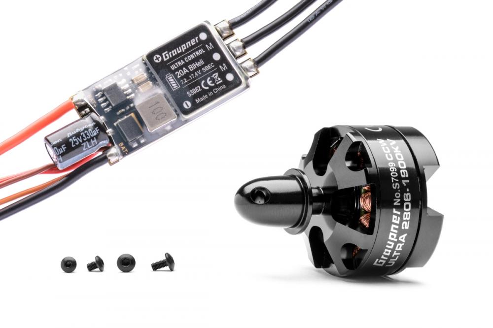 Combo set Telemetrická regulace HOTT 20Amp SBEC + Ultra 2806-1900Kv pravotočivá (CCW)