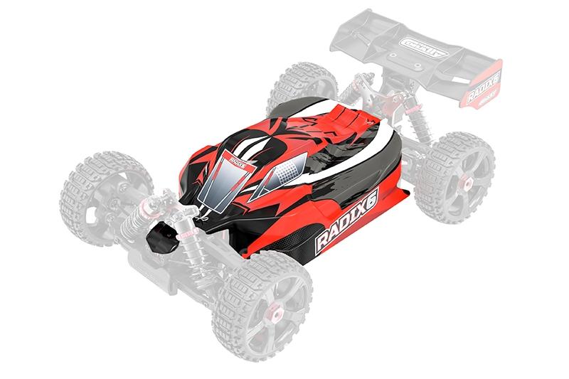 Lakovaná lexanová karoserie RADIX 6S XP, vystřižená, 1 ks.