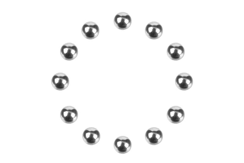 Precizní Diff. kuličky 1/8 - chromové - 12 ks.