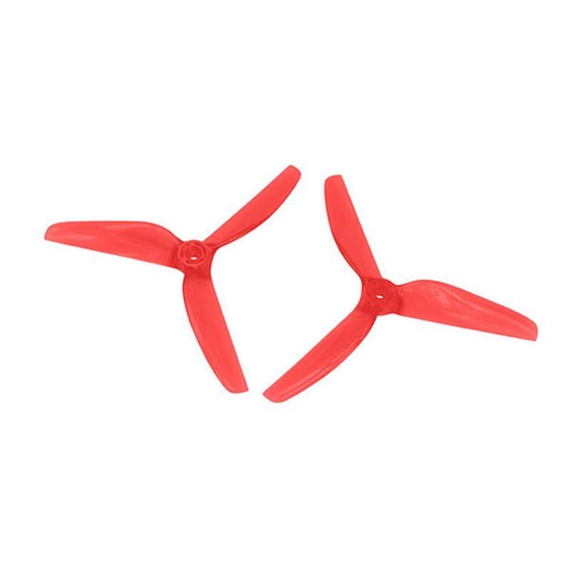 3-listá vrtule průhledný červená 5x5,3 CW/CCW (10 párů)
