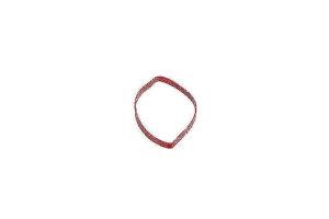 Gumová oka 75x6x1mm, červená, 10ks.