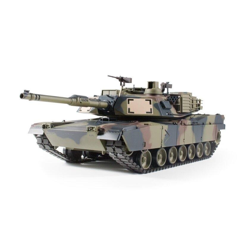 TORRO tank 1/16 RC M1A Abrams zelená kamufláž - BB Airsoft+IR (kovové pásy)