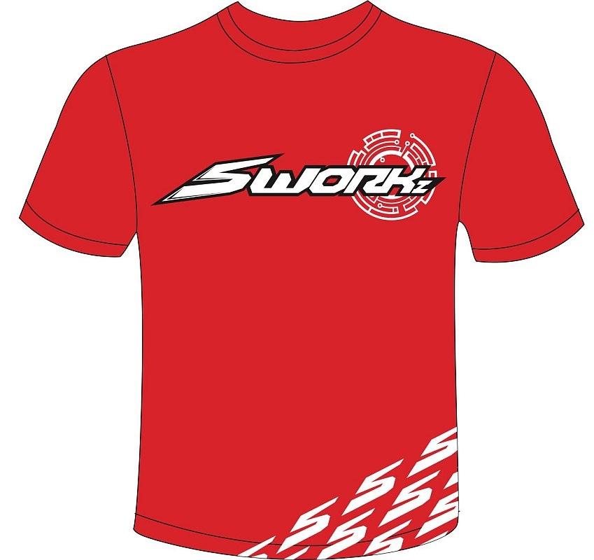 SWORKz Original červené T-Shirt velikost 2XL