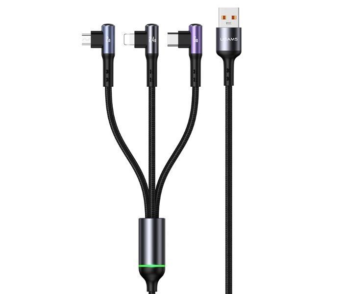 3in1 Right-angle 66W Fast Charging & Data Cable (L + C + M)