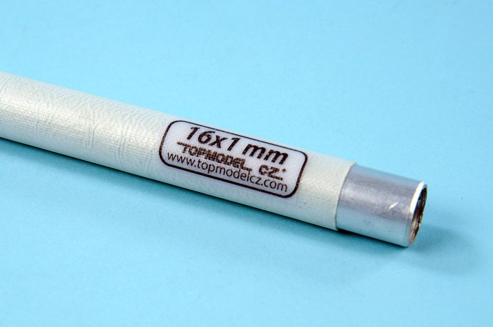 Hard aluminium tube with fibreglass case ø16x1mm, 1m