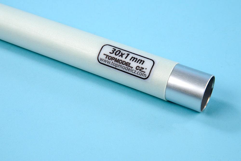 Hard aluminium thin-walled tube with fibreglass case ø30x1mm, 0,5m