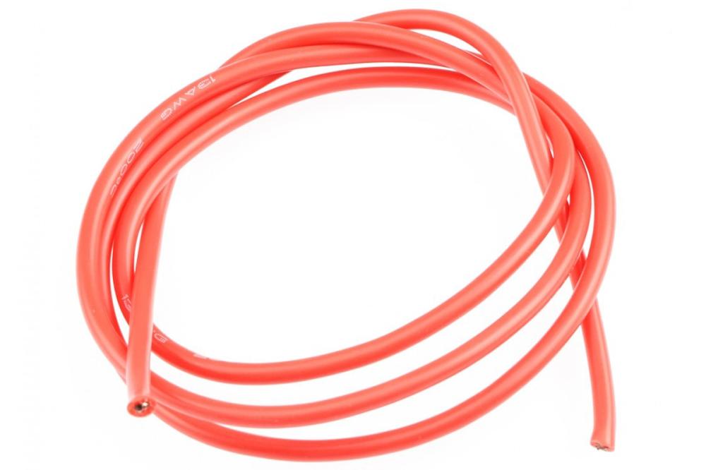 13AWG/2,6qmm silikon kabel (červený/1m)