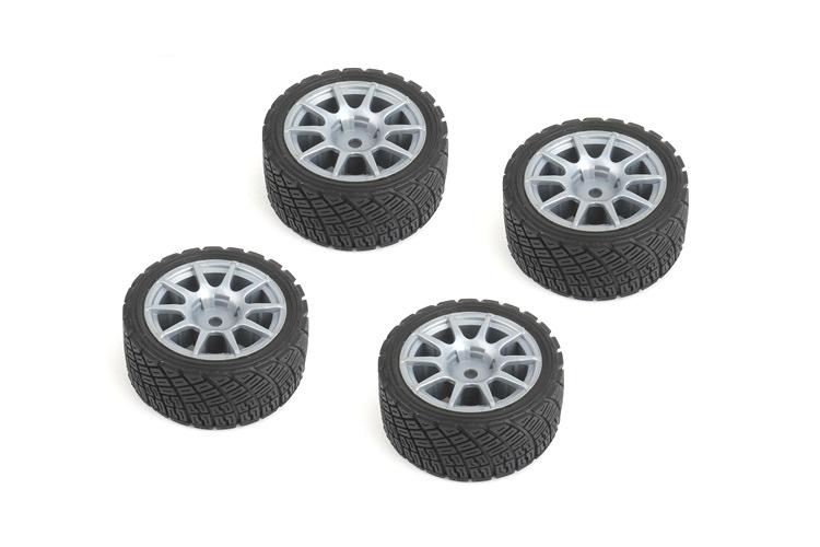 CARTEN nalepené M-Rally gumy na šedých 10 papr. diskách +1mm, 4 ks.