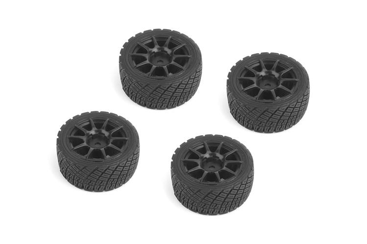 CARTEN nalepené M-Rally gumy na černých 10 papr. diskách +1mm, 4 ks.