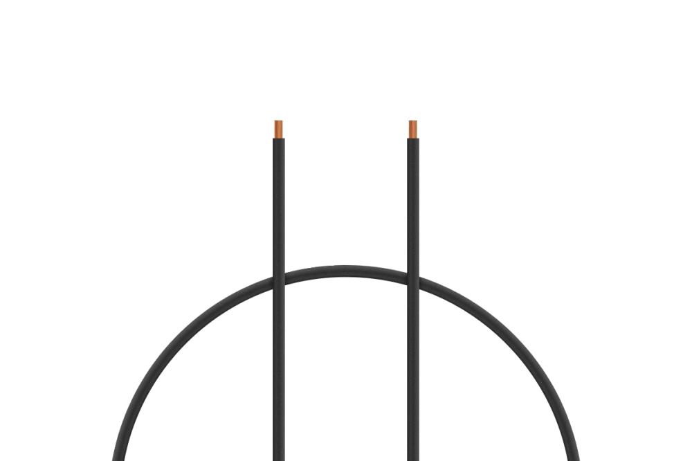 Kabel silikon 2.5mm2 1m (černý)
