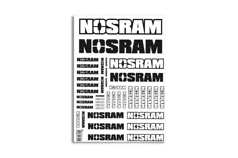 NOSRAM LOGO nálepky, arch A4 3