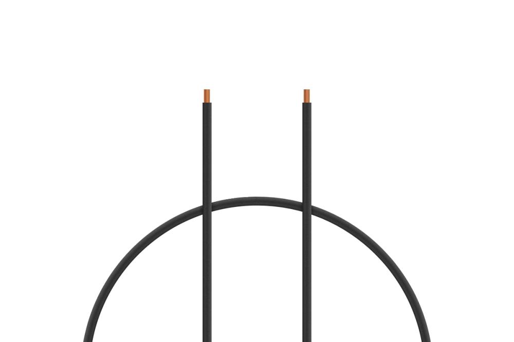 Kabel silikon 0.5mm2 1m (černý)