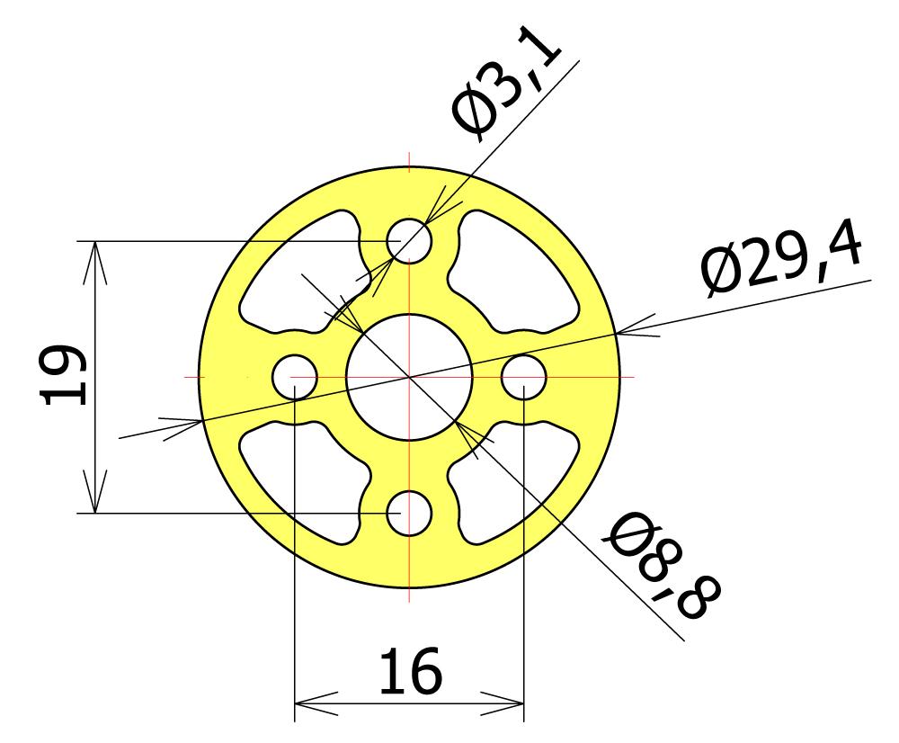 Motorová přepážka ø 29,4mm Kavan