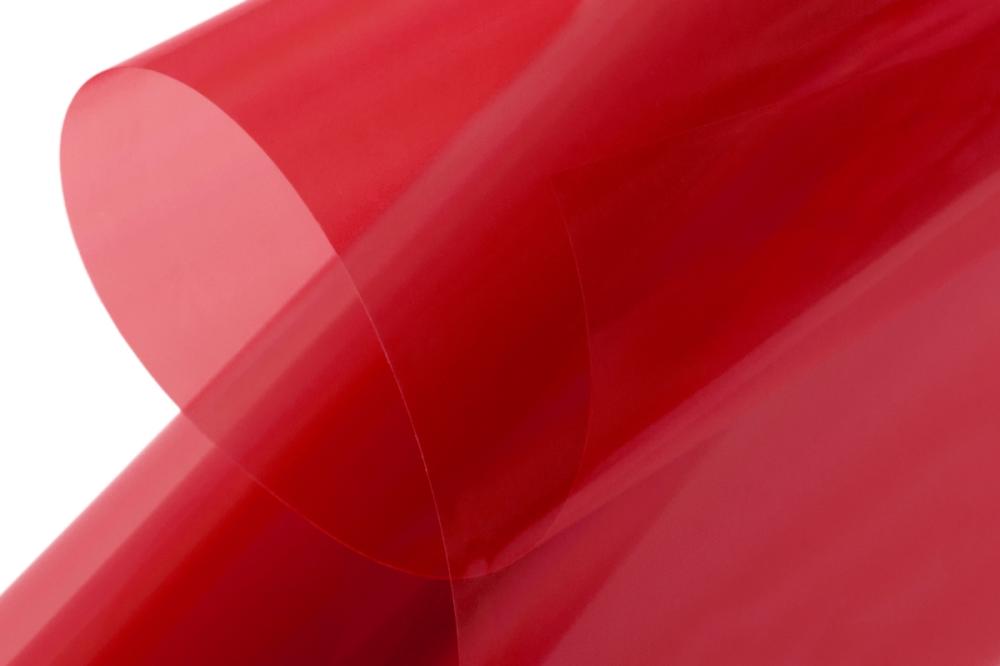 KAVAN nažehlovací fólie 10m - transparentní červená