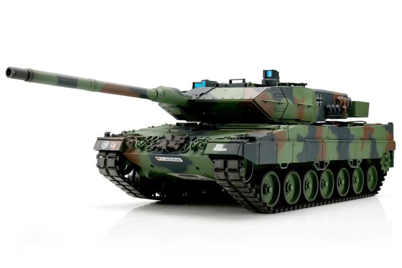 TORRO tank 1/16 RC LEOPARD 2A6 kamufláž - BB +IR (kovové pásy)