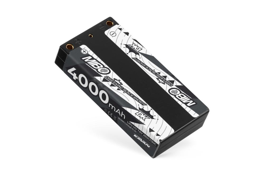 MIBO Drift King Black Shorty 4000mAh 7.6V 2S 130C/260C HV LiPo (4mm, 147g)