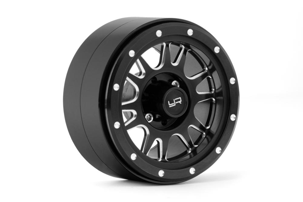 2.2 Aluminum CNC 12 Spoke Beadlock Wheel 2ks, Černé