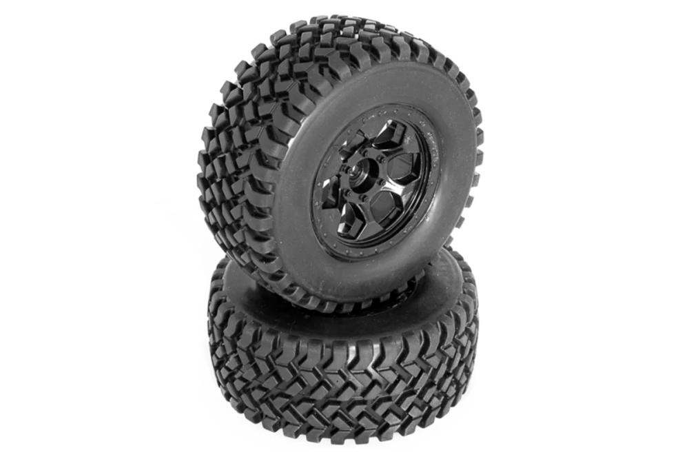 DB8SL a Short Course nalepené gumy, černé disky, 2ks.