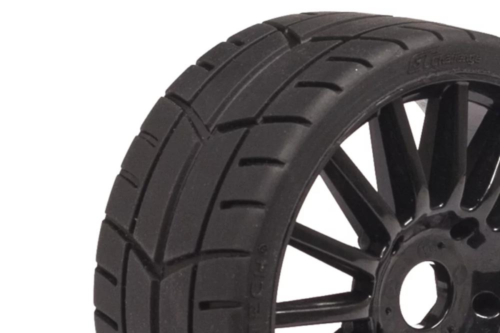 Challenge RALLY (silniční profil) nalepené gumy, černé disky, 2ks.