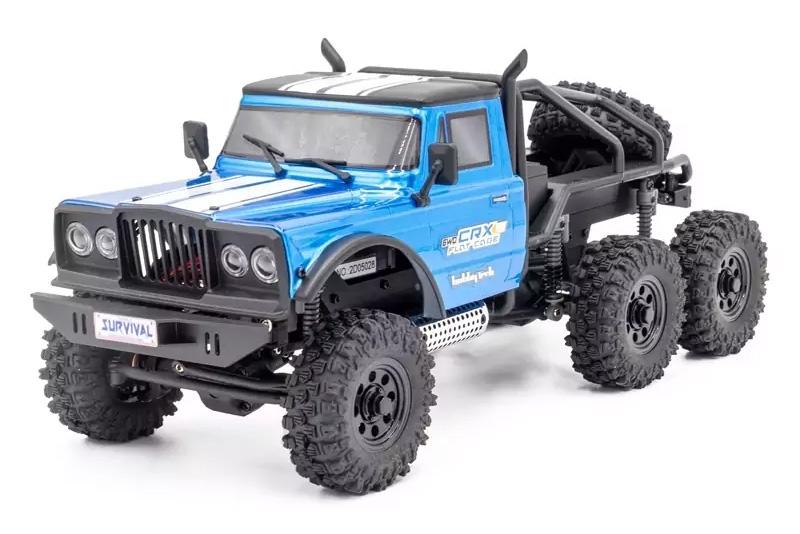 RTR HOBBYTECH CRX18 Truck Trial 1/18, 6x6 - modrá