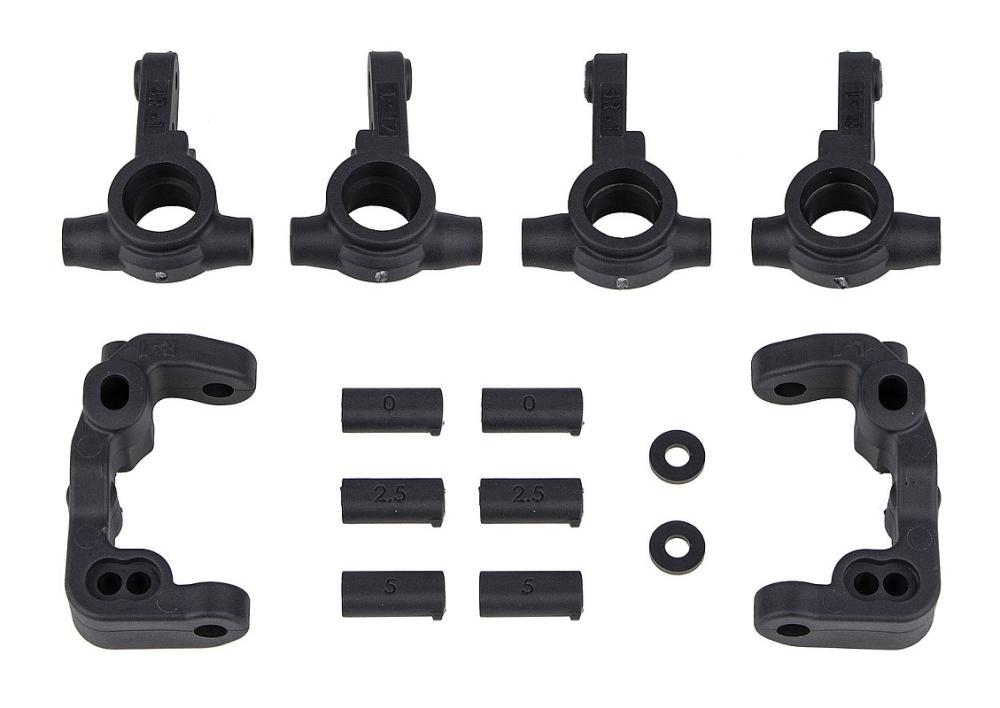 B6.4 -1mm plast. náboje kol a před. držáky nábojů říz. včetně vložek, Carbon 2+2+2 ks.