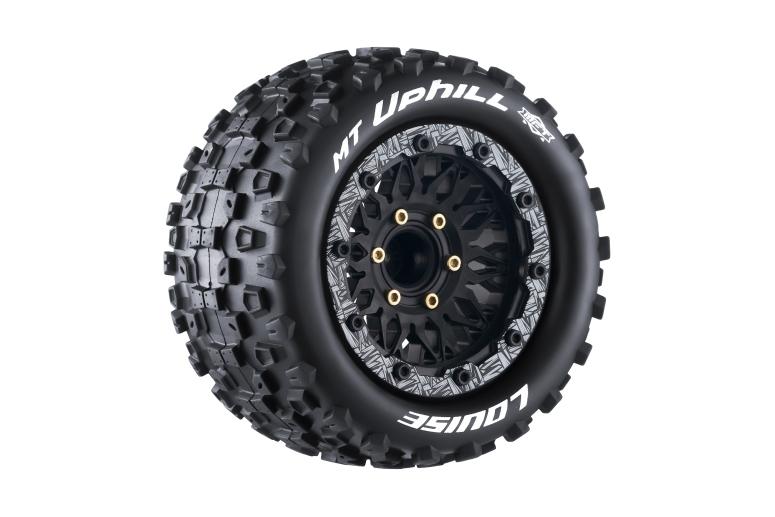 MT-UPHILL SOFT 1/10, 12mm, 14mm a 17mm odnímatelný hex, Černé disky, 2 ks