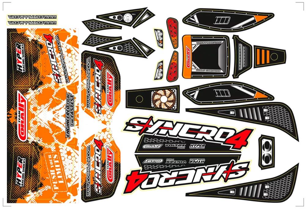 Samolepky karoserie SYNCRO - oranžové