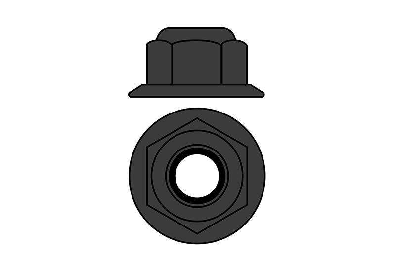 Hliníkové Nylon STOPmatky M3 s ploškou - černé - 10 ks.