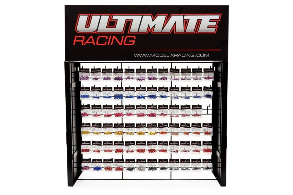 UR prodejní stojan s hliníkovými matkami a podložkami