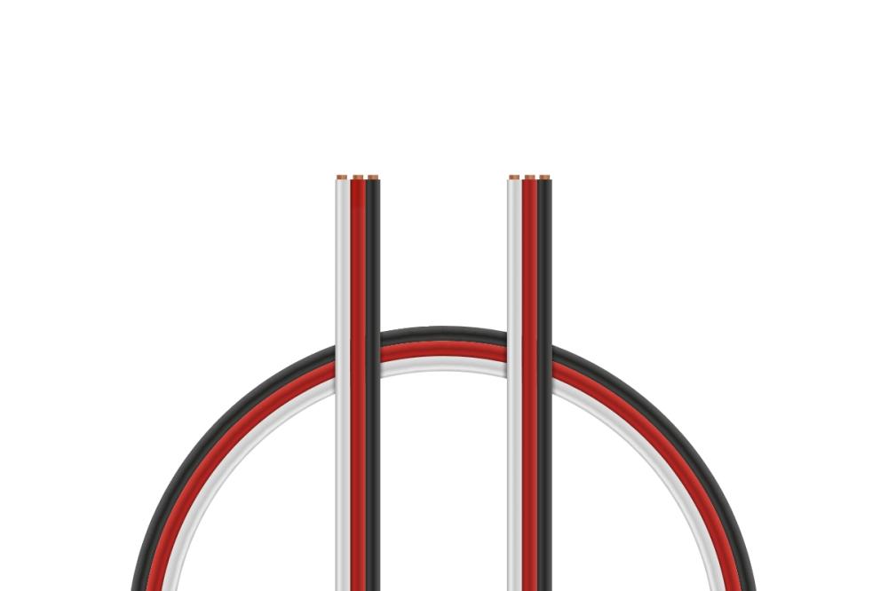 Kabel třížilový plochý tenký FU 0.14mm2 (PVC)