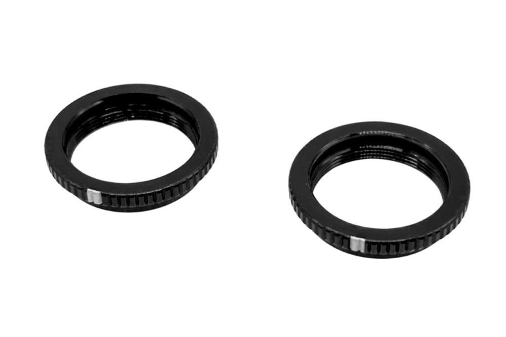 Kroužky pro nastavení předpětí pružin 1/10 BBS tlumičů černé (13mm) (2 ks)