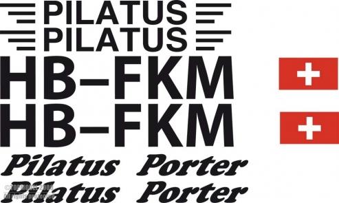 PILATUS PORTER 1,96m samolepky