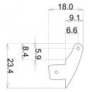 Fiberglass control horn for rudder Samsara, Element