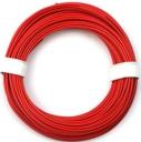 Kabel silikon 0.25mm2 1m (červený)