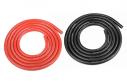 Silikonový kabel 4,5qmm, 12AWG, 2x1metr, černý a červený