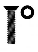 Ocelový Inbusový šroub s zápustnou hlavou, M3x15mm, 10 ks.