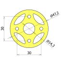 Motorová přepážka Discus,Ventus ø 47,2mm pro motor Dualsky sada 2Ks.