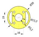 Motor mount ø 39mm Mega