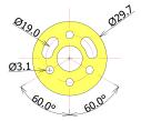 Motor mount ø 29,7mm HET Typhoon EDF-5W