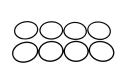 O-kroužky nastavení předpětí pružin 1/10 BBS tlumičů (8 ks)